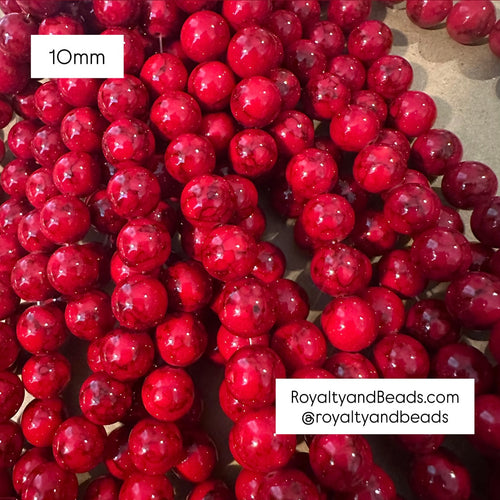 Shiny Red beads.