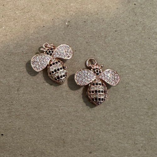 Micro pave bee charm.