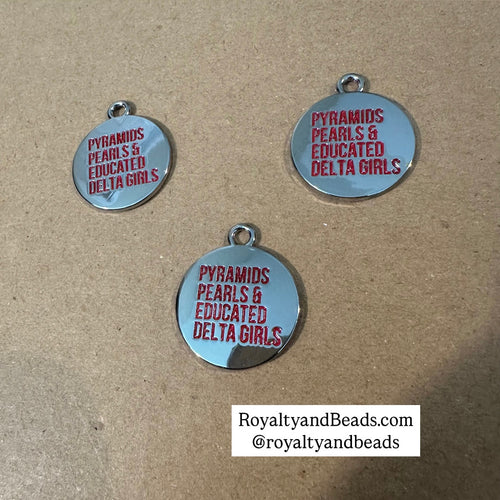 Silver Delta Sigma Theta charm.