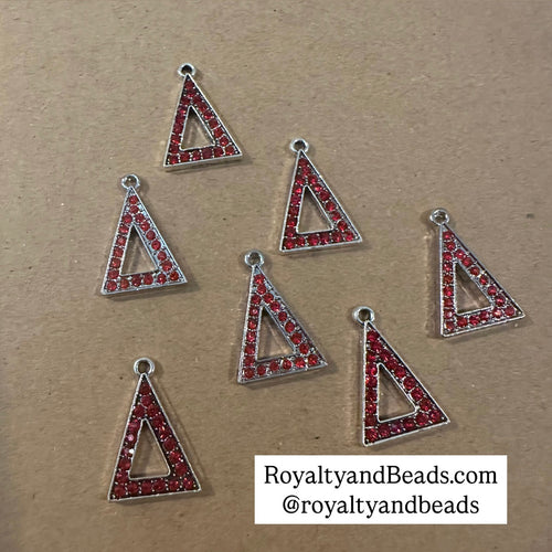 Rhinestone pyramid charms