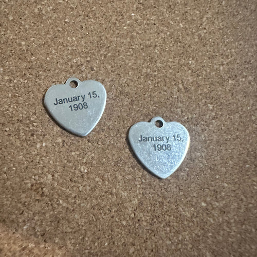 Silver January 15 charm