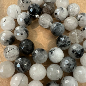 White rutilated Quartz beads