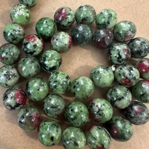 Green and red beads