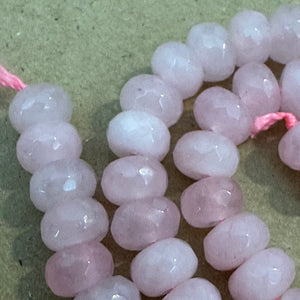 Pink crystal beads 8mm