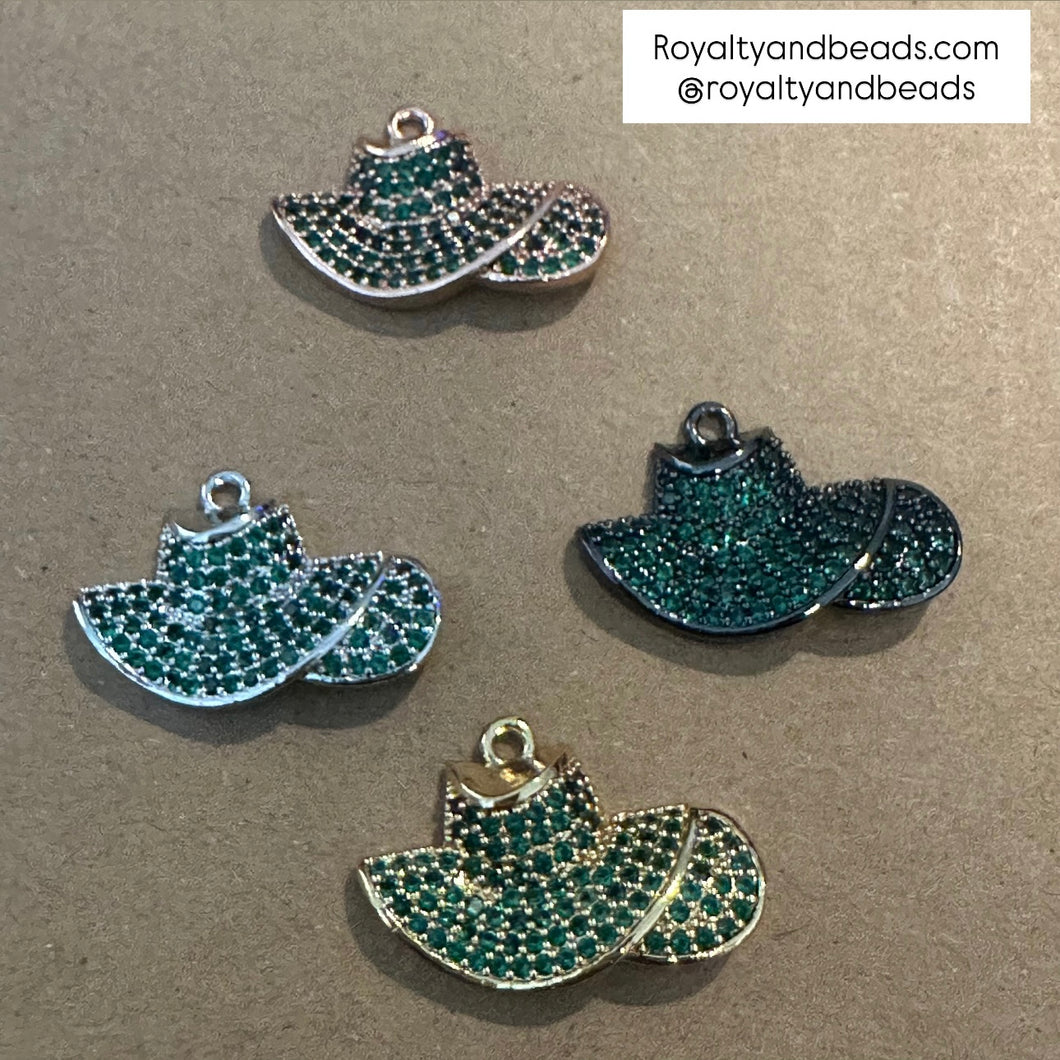 Green Pave hat charms.