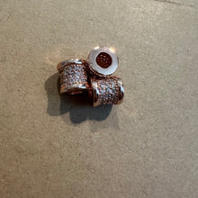 Load image into Gallery viewer, 3 pave beads (rose gold)