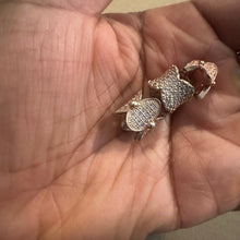 Load image into Gallery viewer, 3 pave bead bars (rose gold)