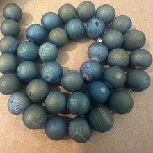 Load image into Gallery viewer, Blue druzy beads