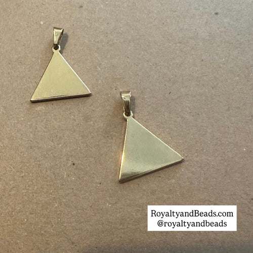 2 gold pyramid charm.