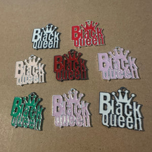 8 black queen charms