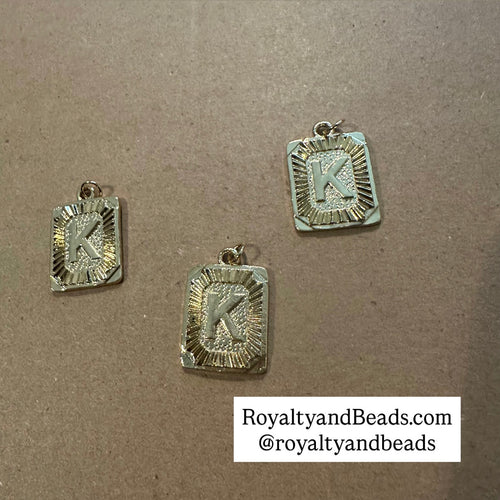 Gold Letter K charm.