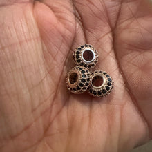 Load image into Gallery viewer, 3 pave bead bars (rose gold)