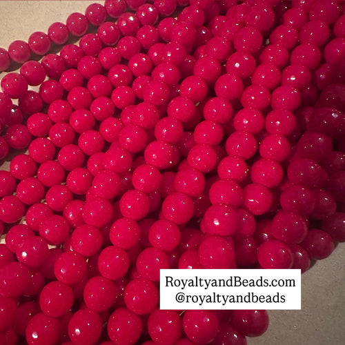 Pure red jade beads