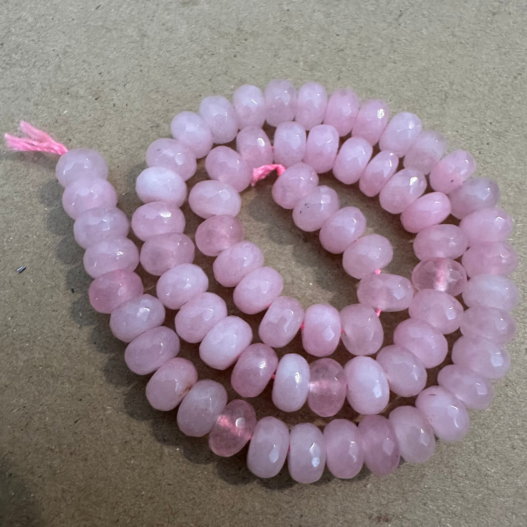 Pink crystal beads 8mm