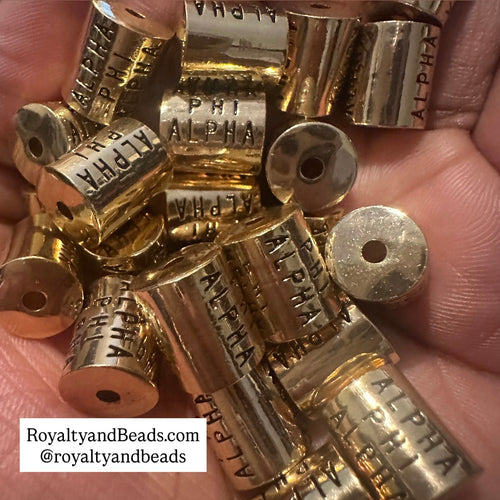 Alpha Phi Alpha cylinder charms