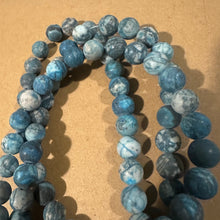 Load image into Gallery viewer, Matte blue beads and white beads