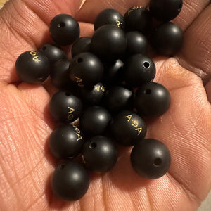 Black Alpha beads