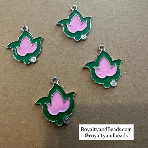 Silver ivy charms