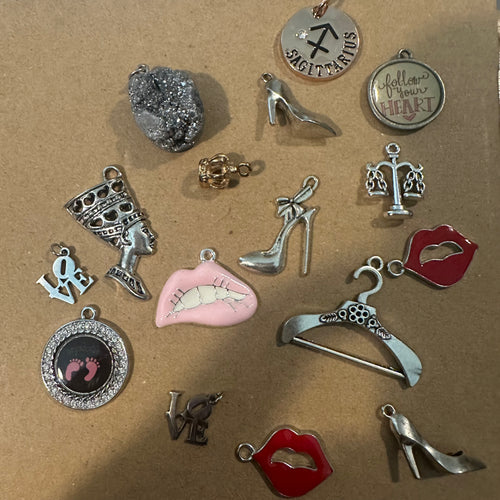 16 silver charms