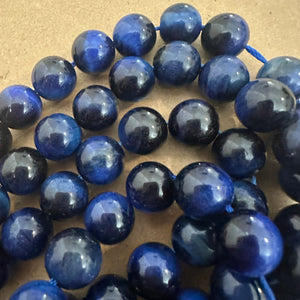 Blue Tigers eye beads.