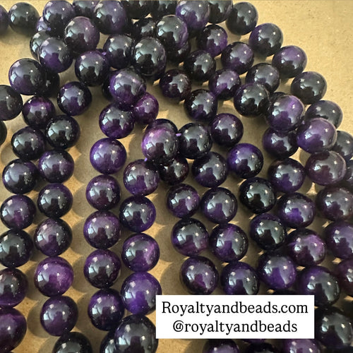 Purple Tigers eye beads.