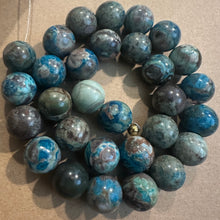 Load image into Gallery viewer, Blue agate beads 12mm