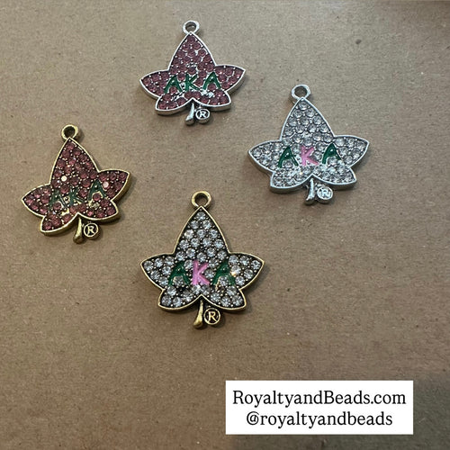 Rhinestone ivy charms