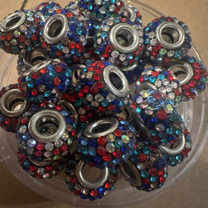 Mixed big hole beads 12mm