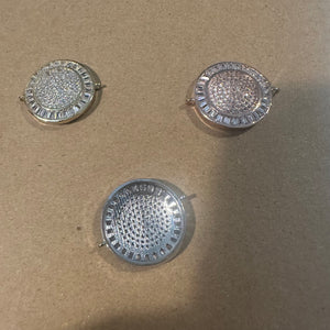 Pave circle connector charm