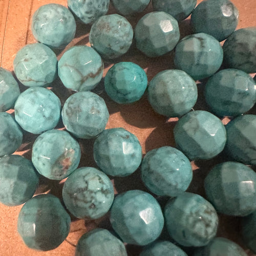 Blue faceted beads *