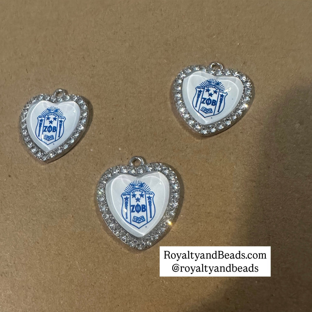 Zeta heart charm.