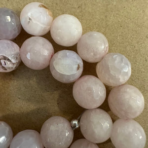 Pink faceted beads