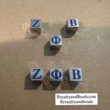 Load image into Gallery viewer, Blue Zeta letter cubes