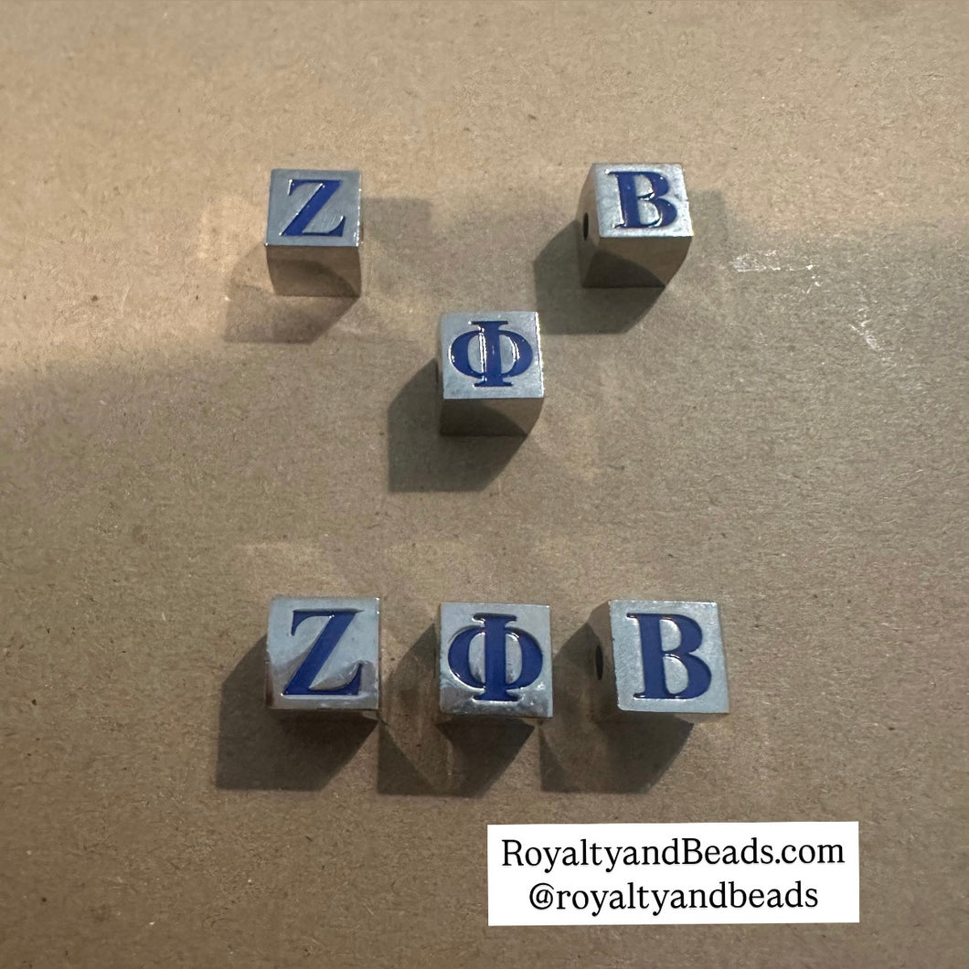 Blue Zeta letter cubes