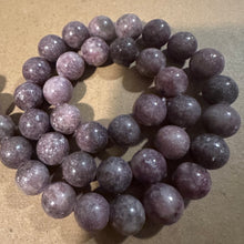 Load image into Gallery viewer, Purple lepidolite beads