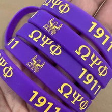 Load image into Gallery viewer, Purple Omega Psi phi wristband