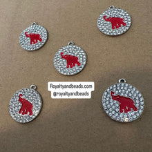 Load image into Gallery viewer, Rhinestone elephant charm.