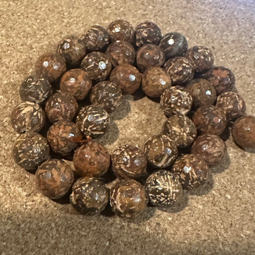 Brown elephant skin beads.