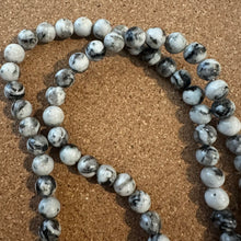 Load image into Gallery viewer, White and gray beads 8mm