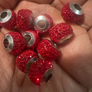Red big hole beads.