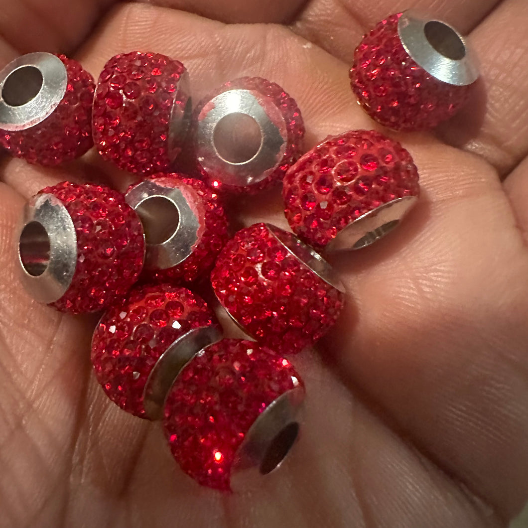 Red big hole beads.