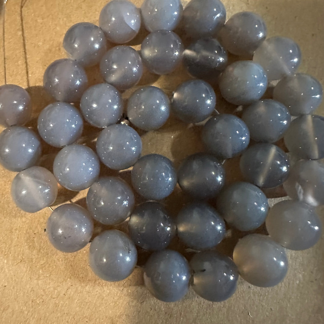 Round gray beads