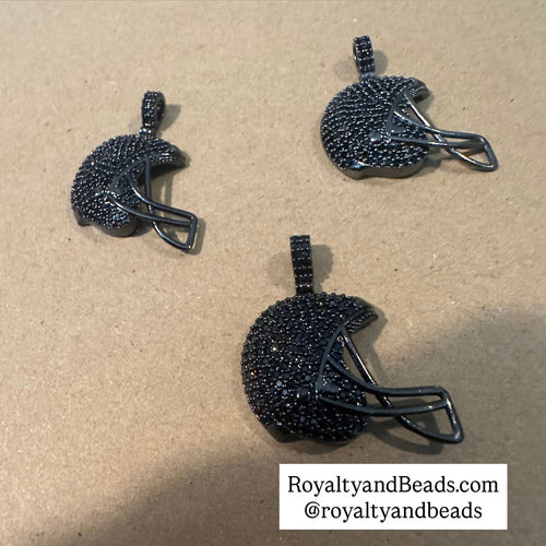 Pave helmet charms.