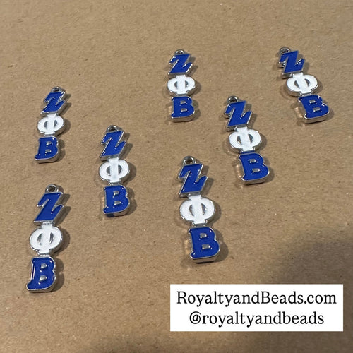Blue and White Zeta charm.