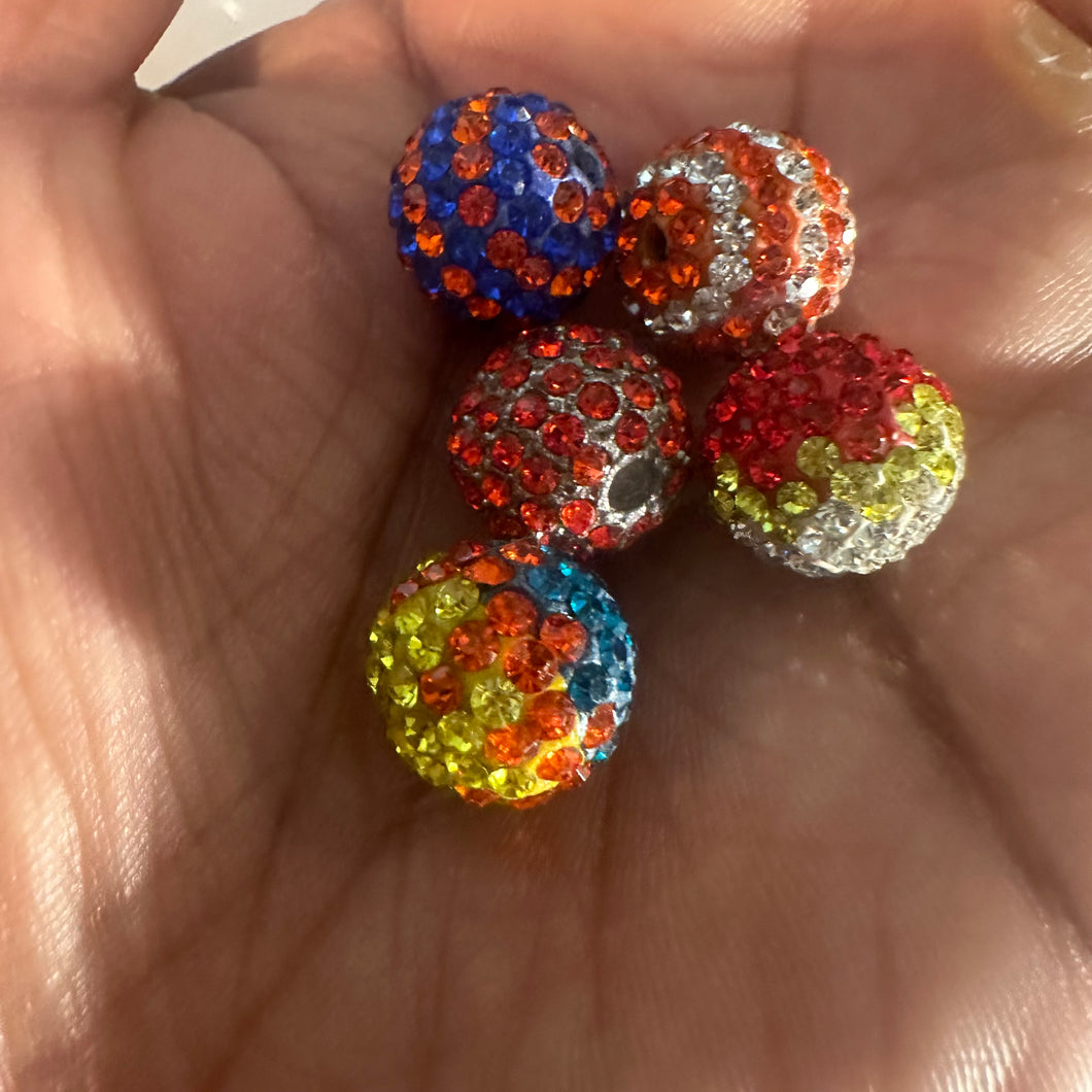 Orange 12mm pave beads*