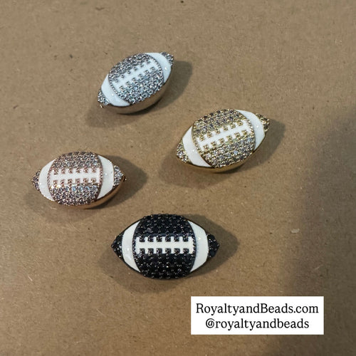 Pave football charms.