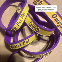 Load image into Gallery viewer, Yellow Omega Psi phi wristband