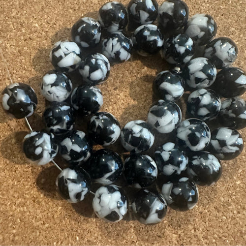 Black and white beads.