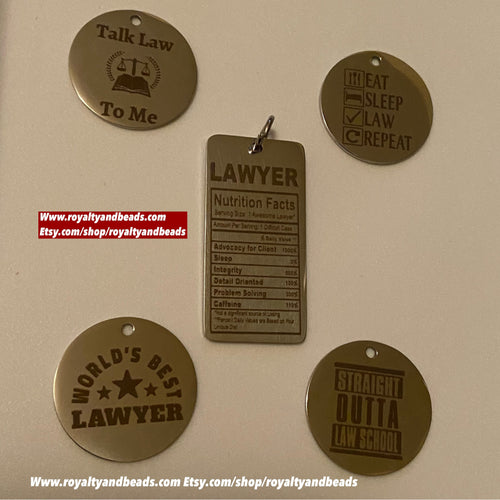 Silver Lawyer charms SS