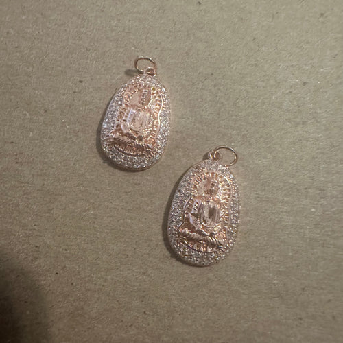 Pave Buddha charm